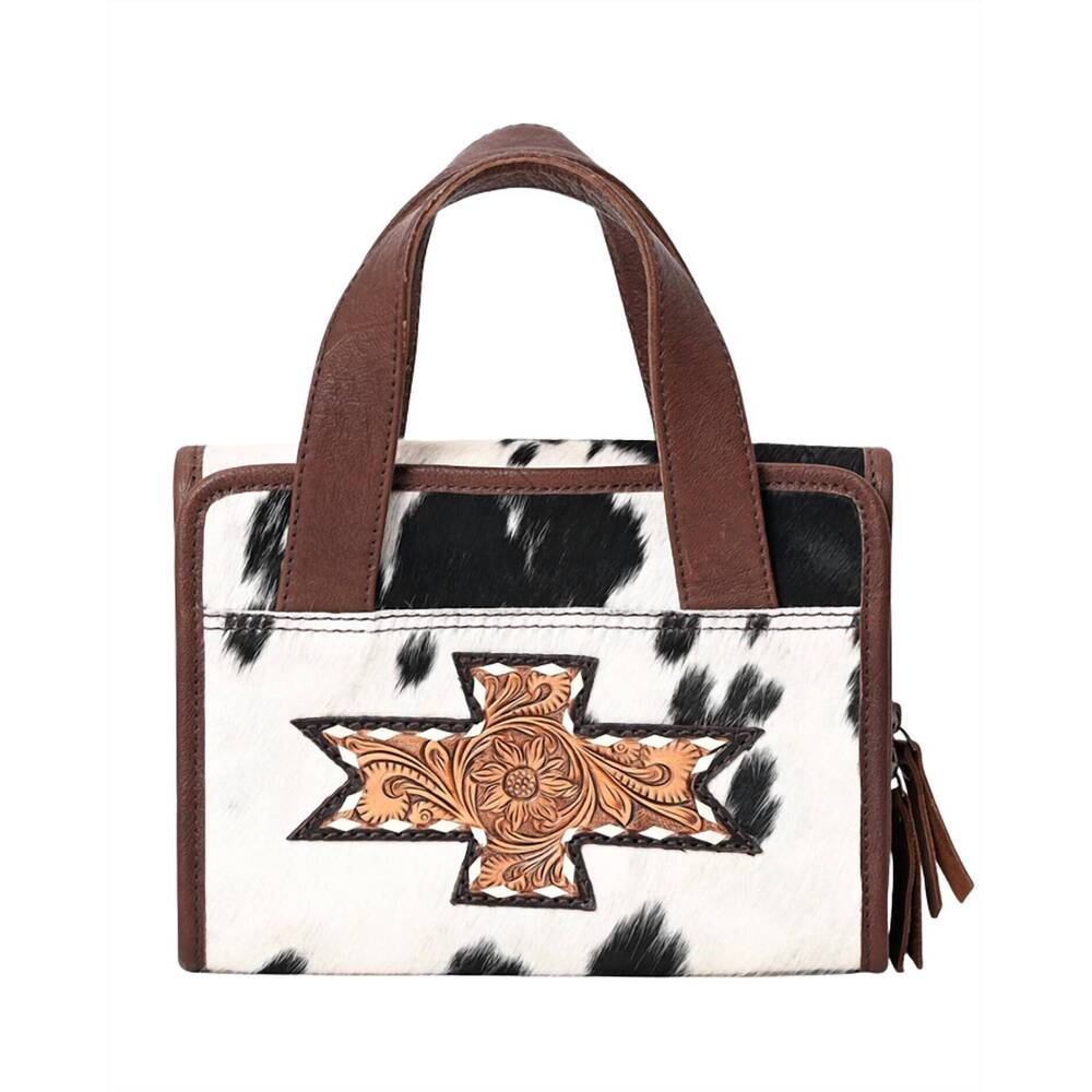 NEW AMERICAN DARLING women's leather jewelry travel case in brown